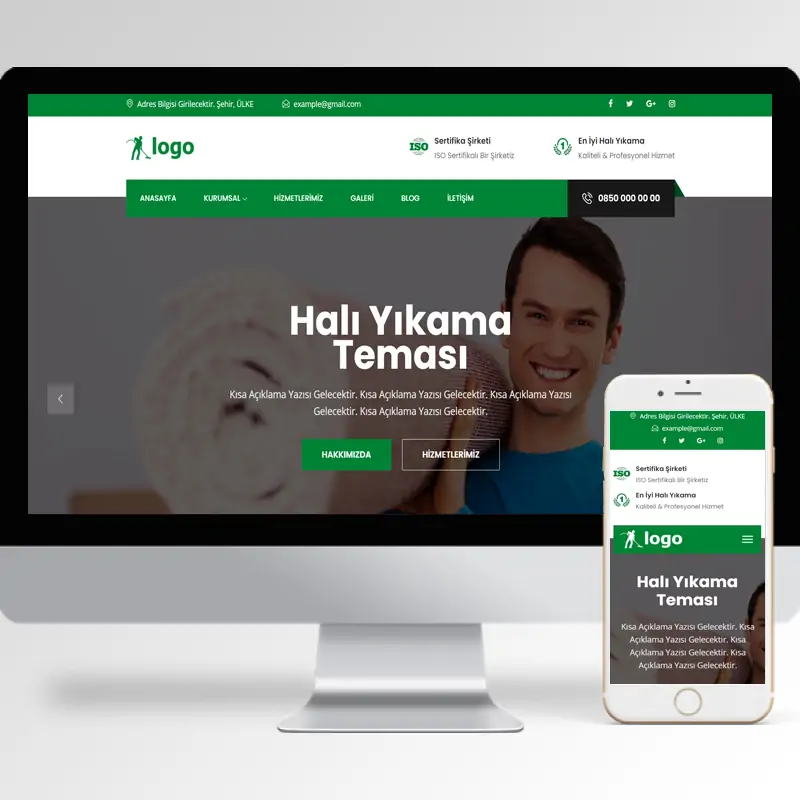 Halı Yıkama Hazır Web Sitesi Yazılımı 2