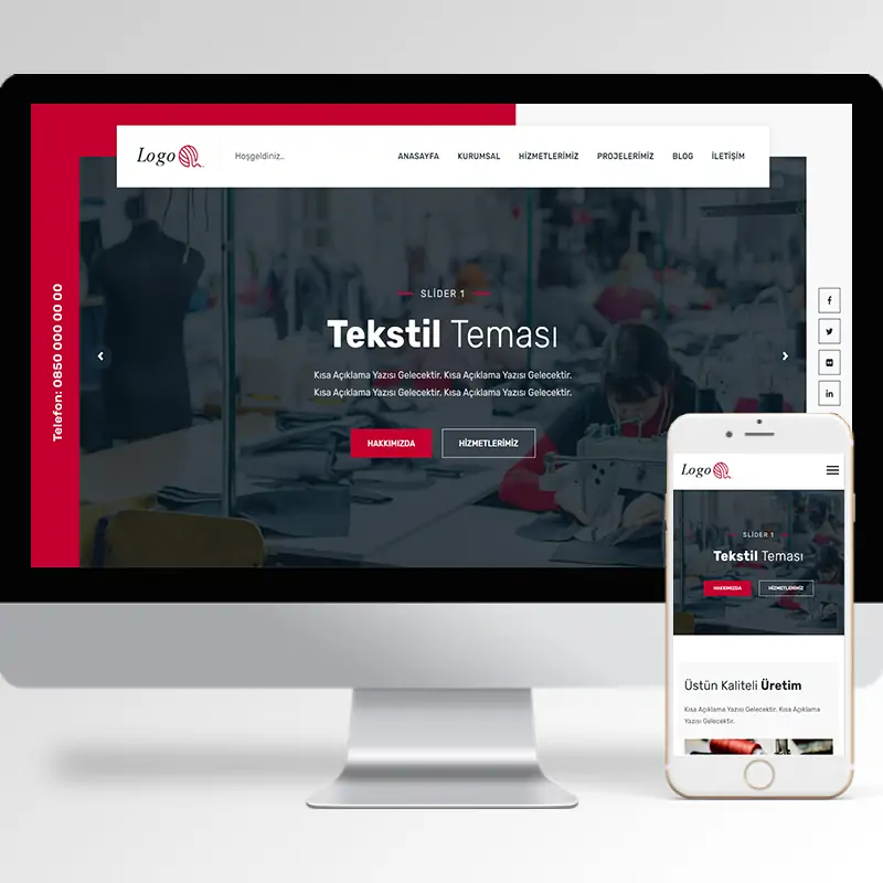 Tekstil Hazır Web Sitesi Yazılımı 3