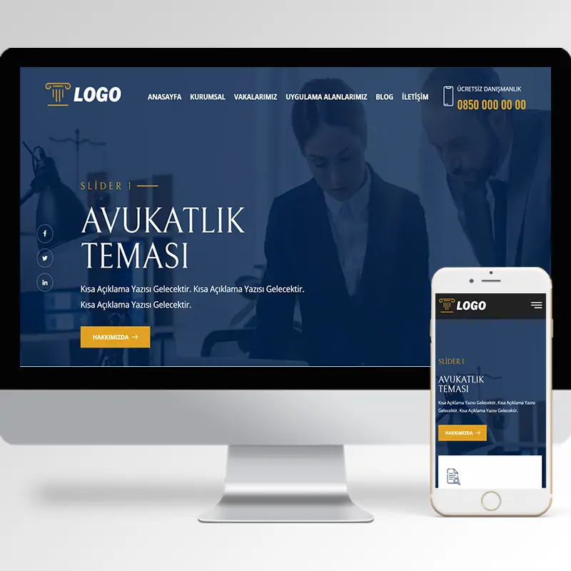Avukat & Hukuk Bürosu Hazır Web Sitesi Yazılımı 10