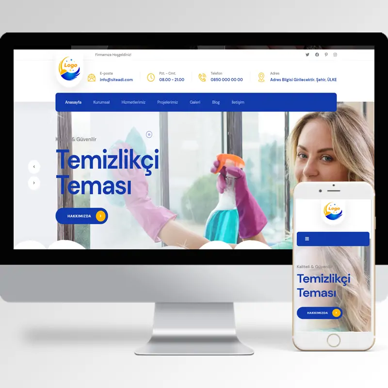 Temizlik Şirketi Hazır Web Sitesi Yazılımı 15