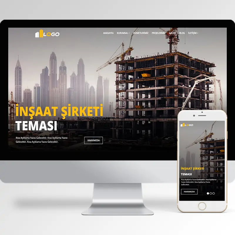 İnşaat Şirketi Hazır Web Sitesi Yazılımı 17