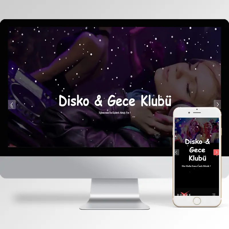 Gece Kulübü Hazır Web Sitesi Yazılımı 2