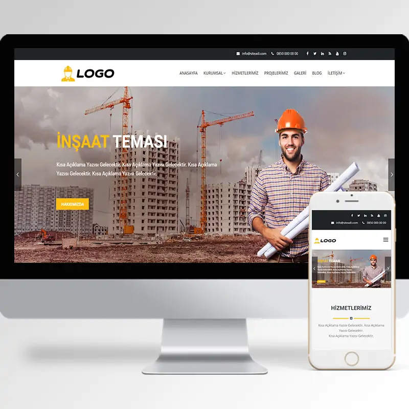 İnşaat Şirketi Hazır Web Sitesi Yazılımı 21