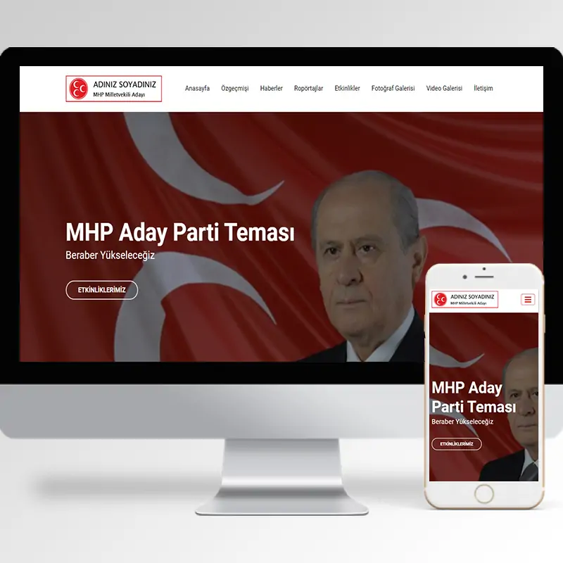 MHP Parti Aday Hazır Web Sitesi Yazılımı
