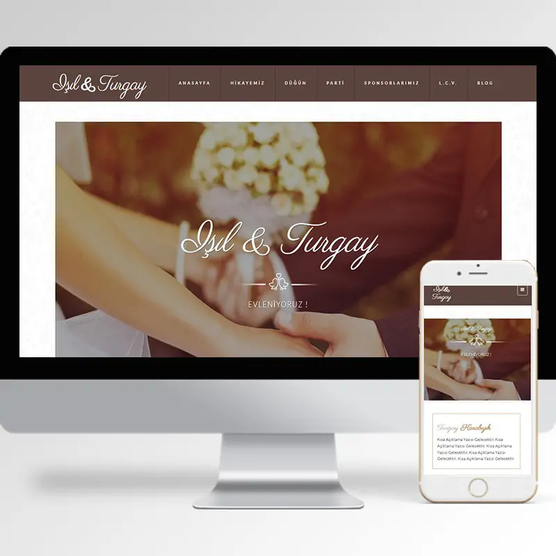 Evlilik Hazır Web Sitesi Yazılımı 2