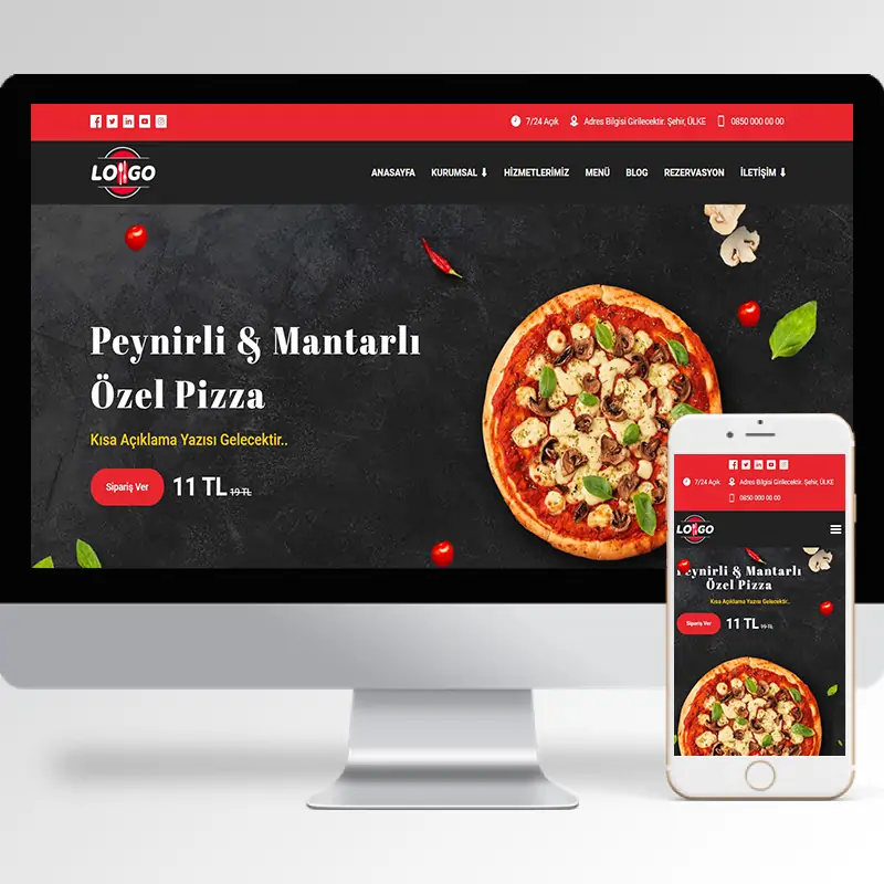 Restaurant Hazır Web Sitesi Yazılımı 21