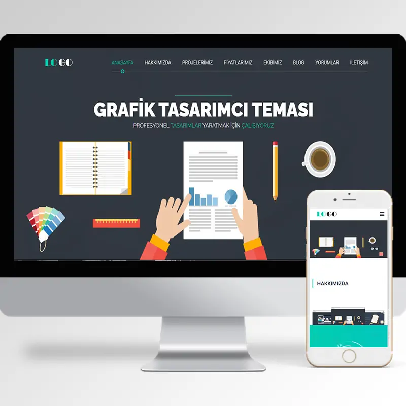 Grafik Tasarımcı Hazır Web Sitesi Yazılımı