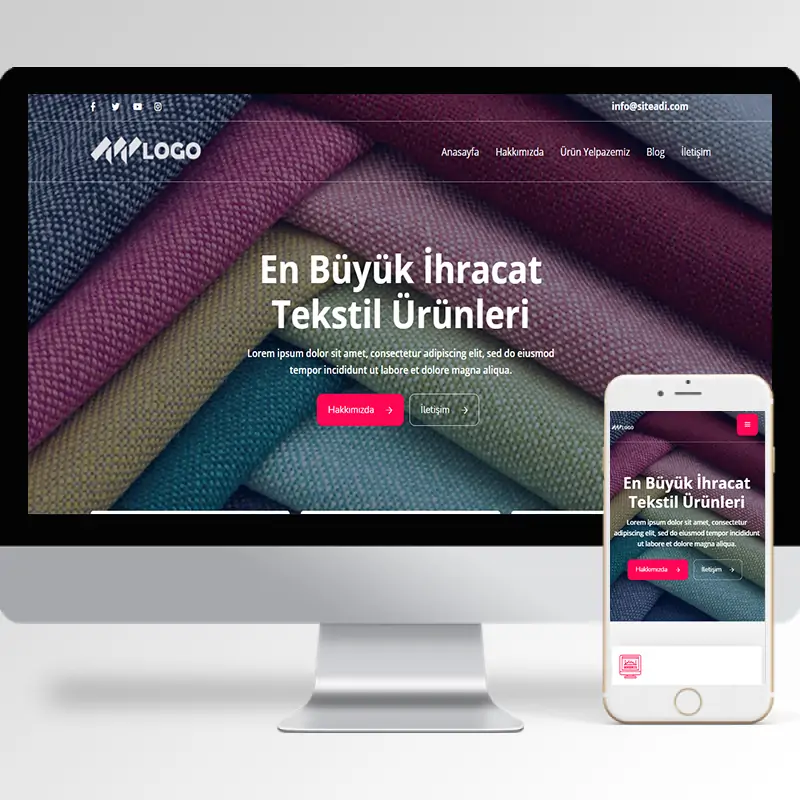 Tekstil Hazır Web Sitesi Yazılımı