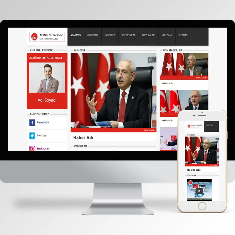 CHP Parti Aday Hazır Web Sitesi 2