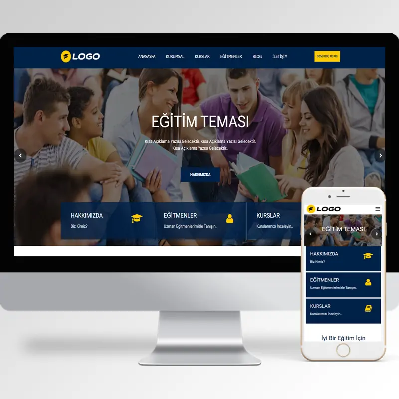 Eğitim Okul Hazır Web Sitesi Yazılımı 10