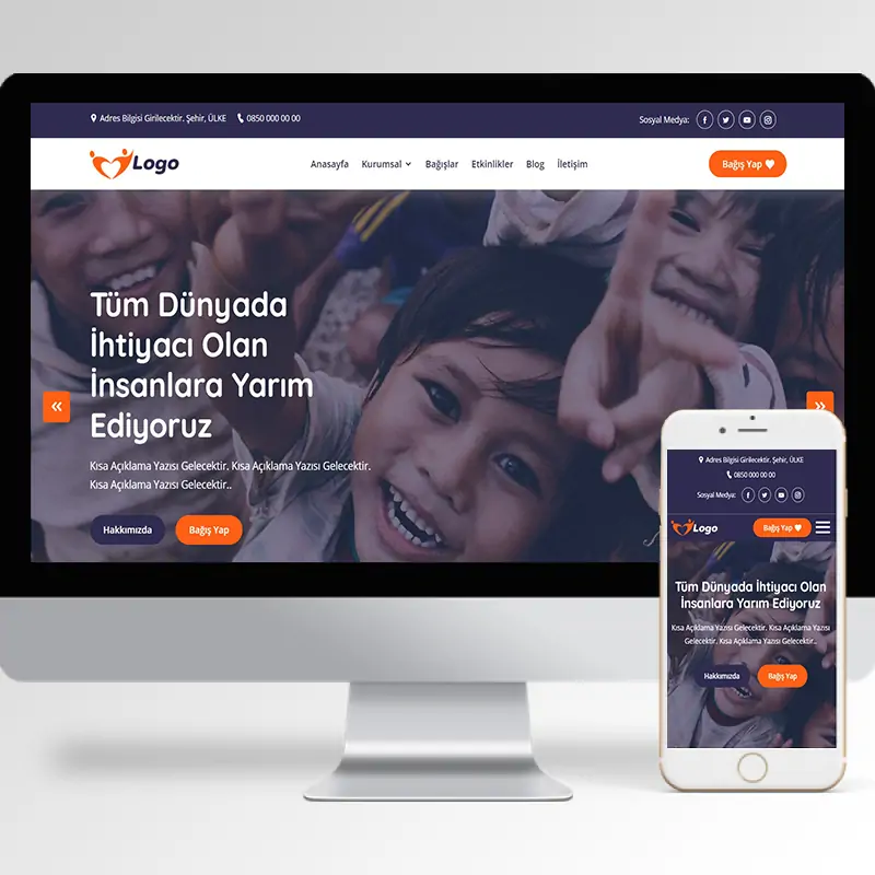 Yardım Derneği Hazır Web Sitesi Yazılımı 3