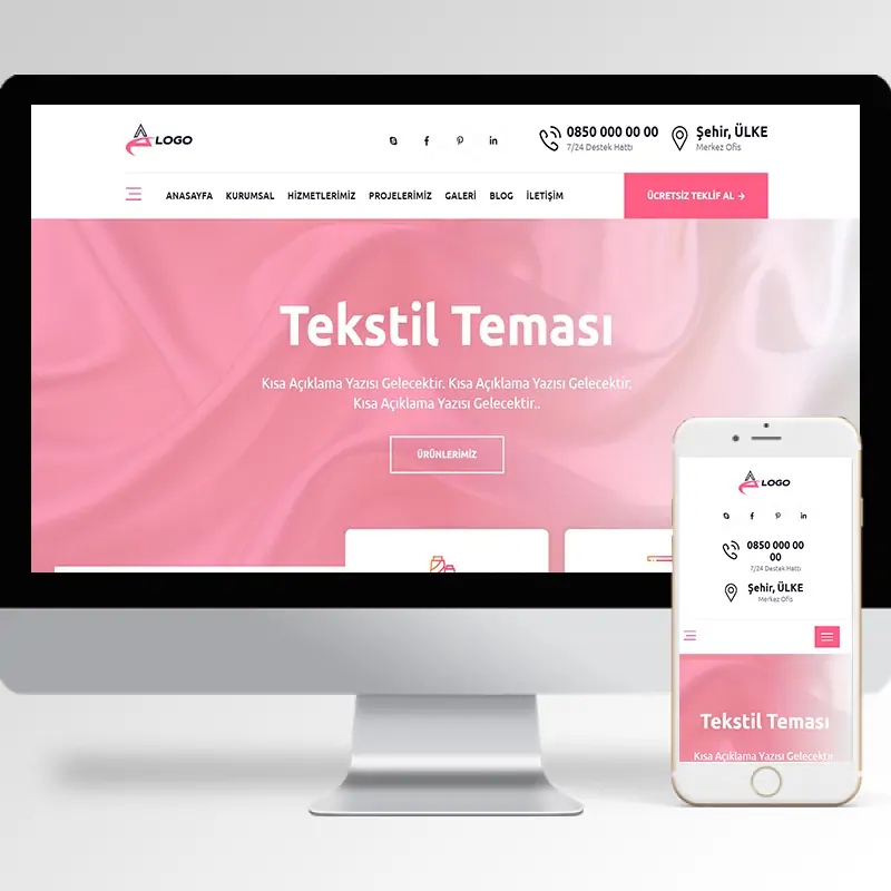 Tekstil Hazır Web Sitesi Yazılımı 6