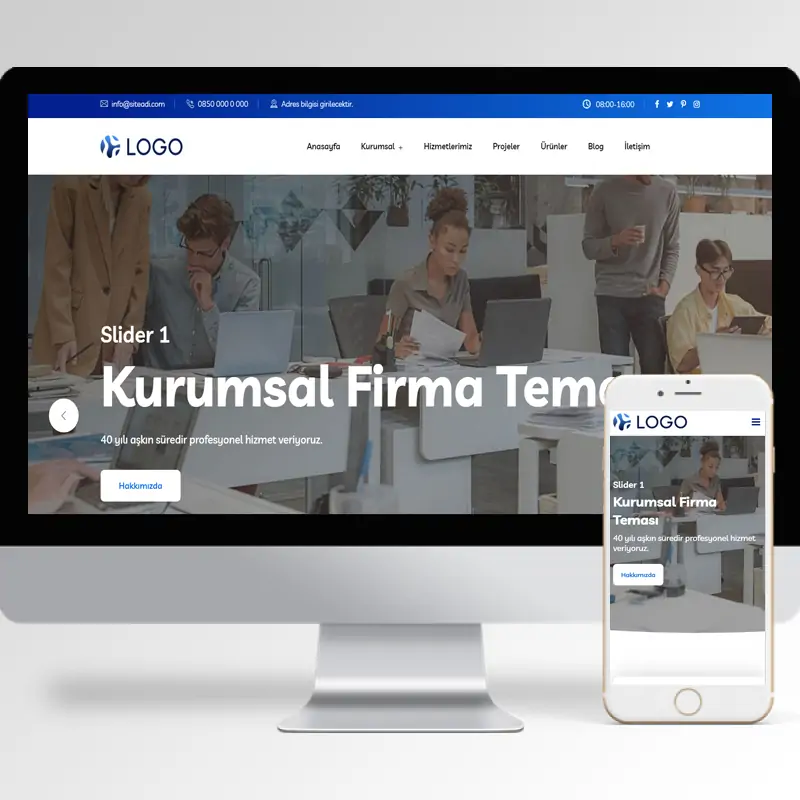 Kurumsal Firma Hazır Web Sitesi Yazılımı 62