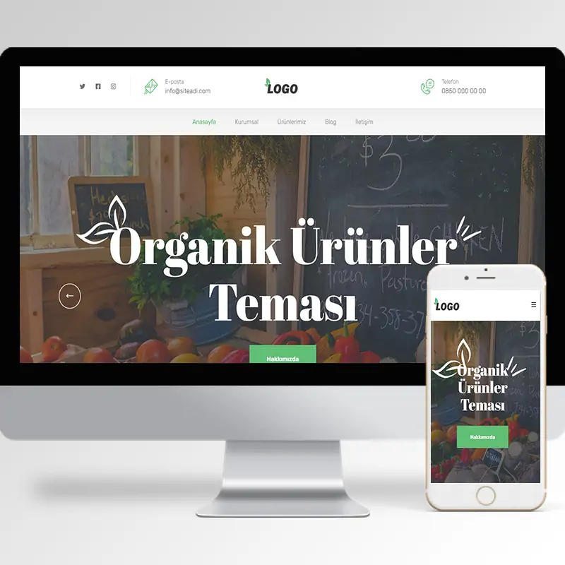 Organik Ürün Firması Hazır Web Sitesi Yazılımı 5