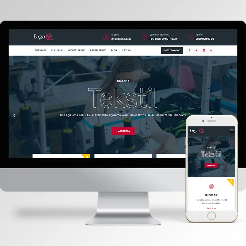Tekstil Hazır Web Sitesi Yazılımı 4