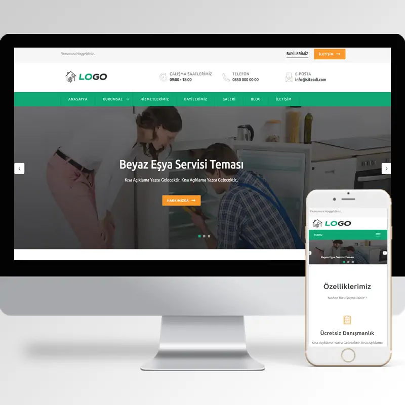 Beyaz Eşya Servisi Hazır Web Sitesi Yazılımı 6