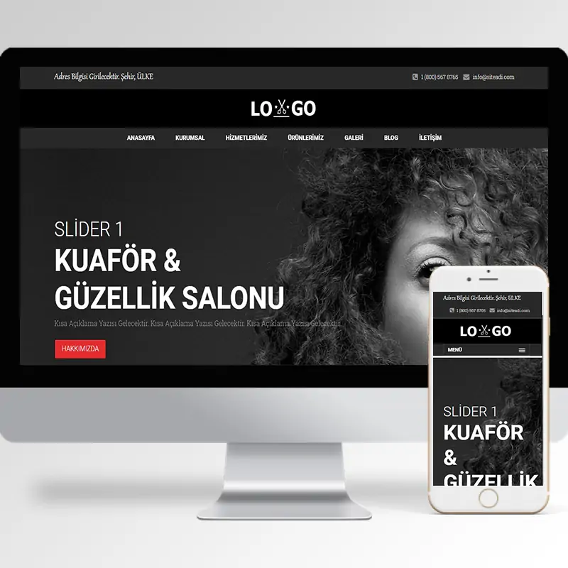 Kuaför & Güzellik Merkezi Hazır Web Sitesi Yazılımı 5