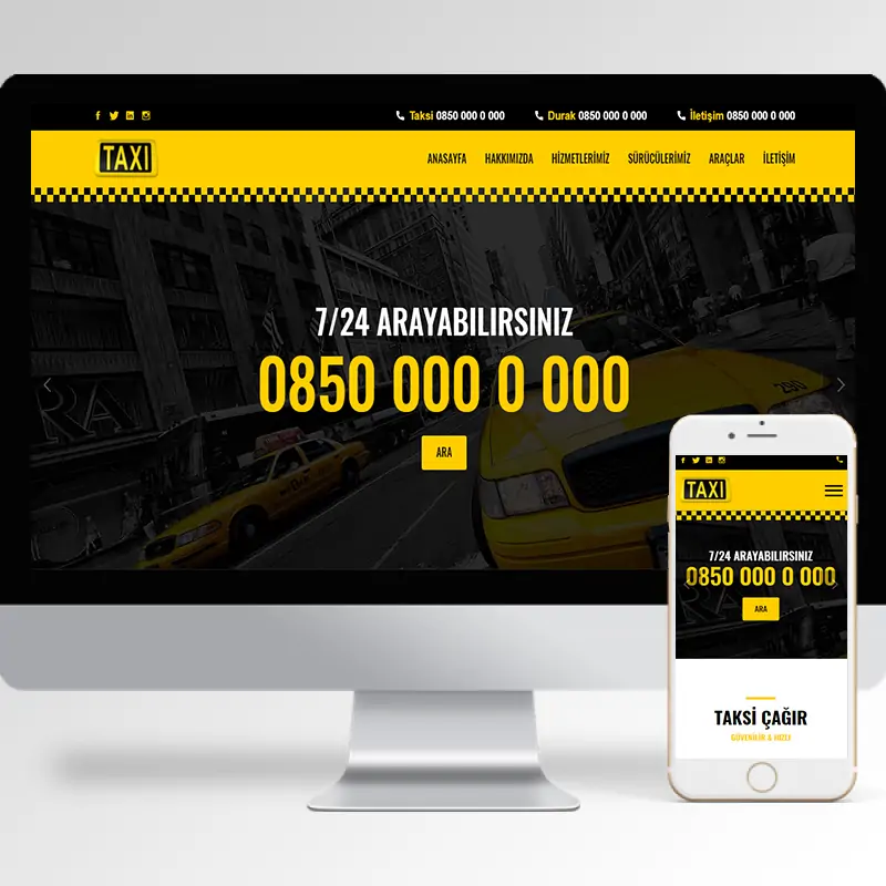 Taksi Durağı Hazır Web Sitesi Yazılımı 2