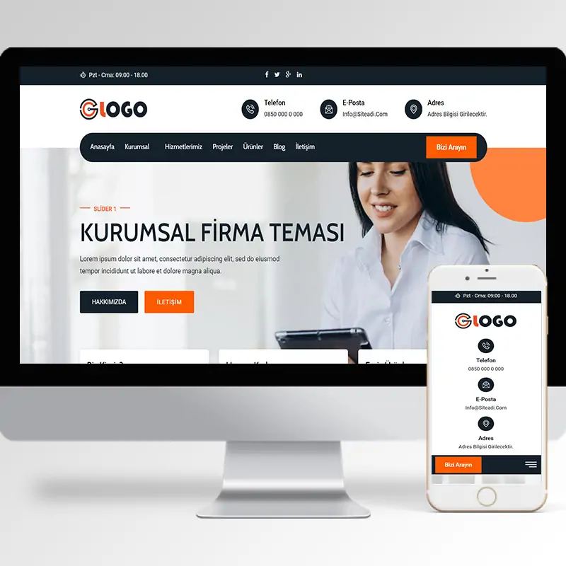 Kurumsal Firma Hazır Web Sitesi Yazılımı 30