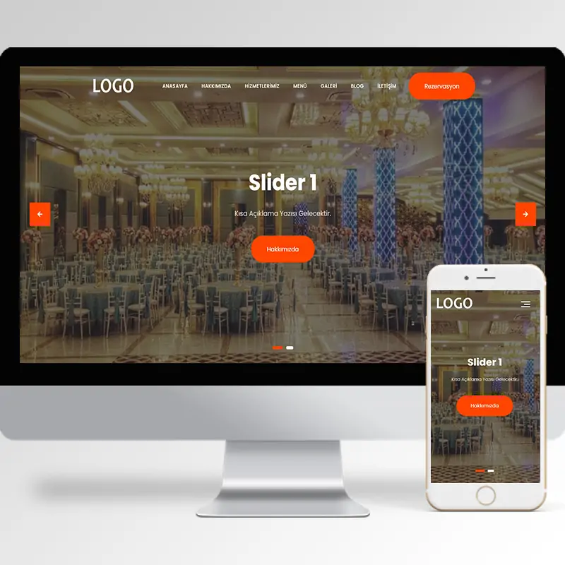 Düğün Salonu Hazır Web Sitesi Yazılımı 2