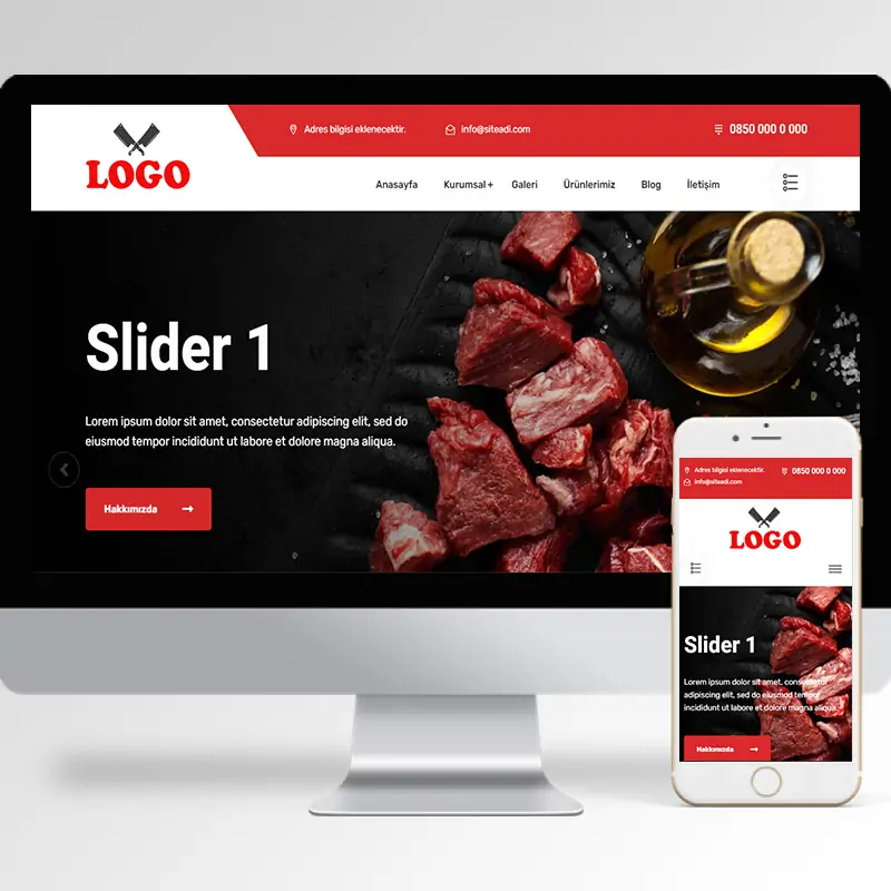 Kasap Hazır Web Sitesi Yazılımı
