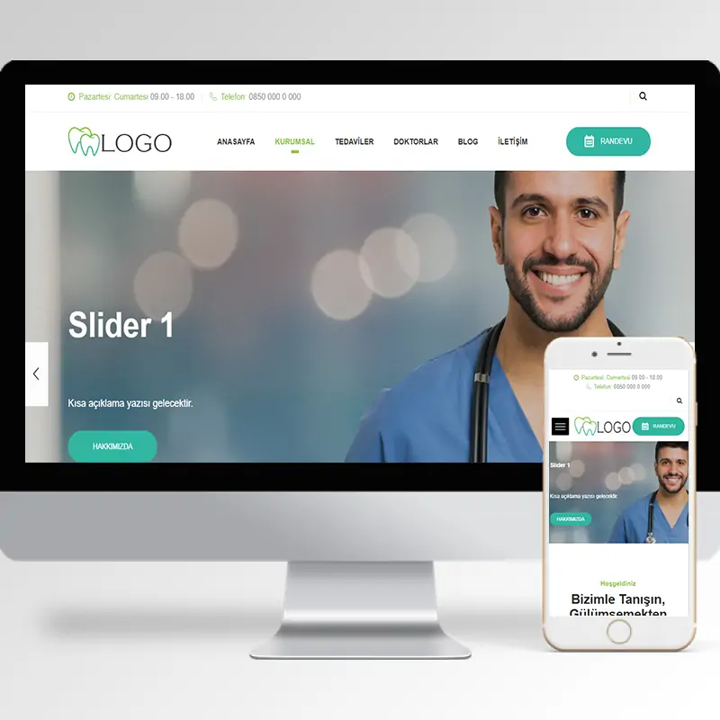 Diş Kliniği Hazır Web Sitesi Yazılımı
