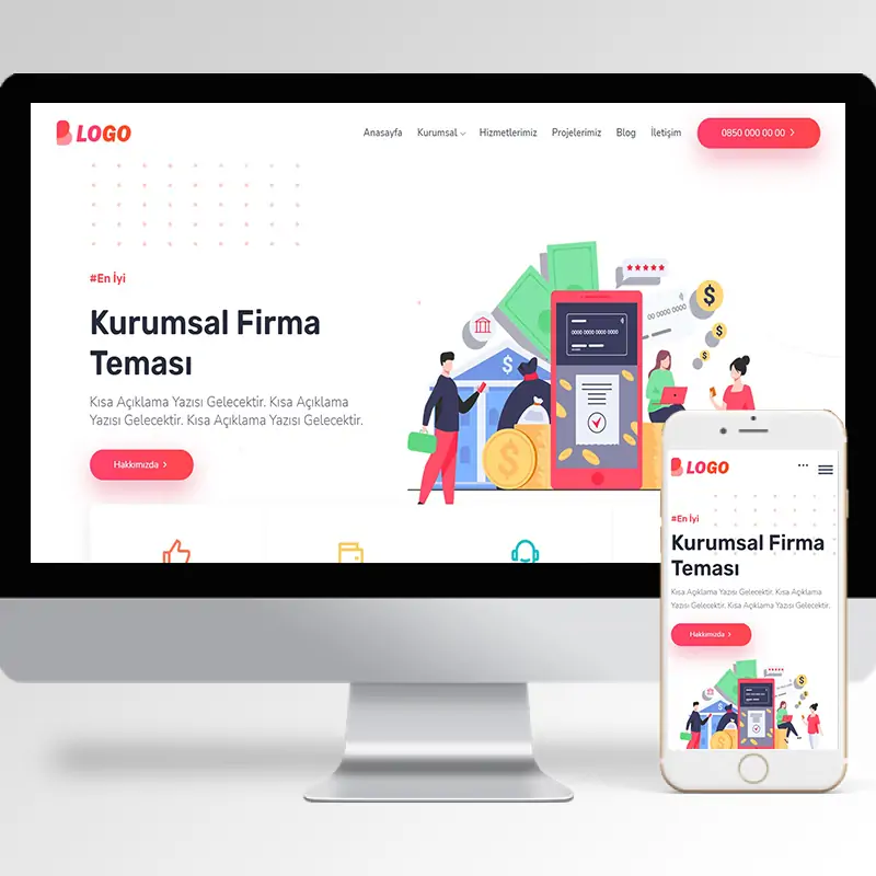 Kurumsal Firma Hazır Web Sitesi Yazılımı 56